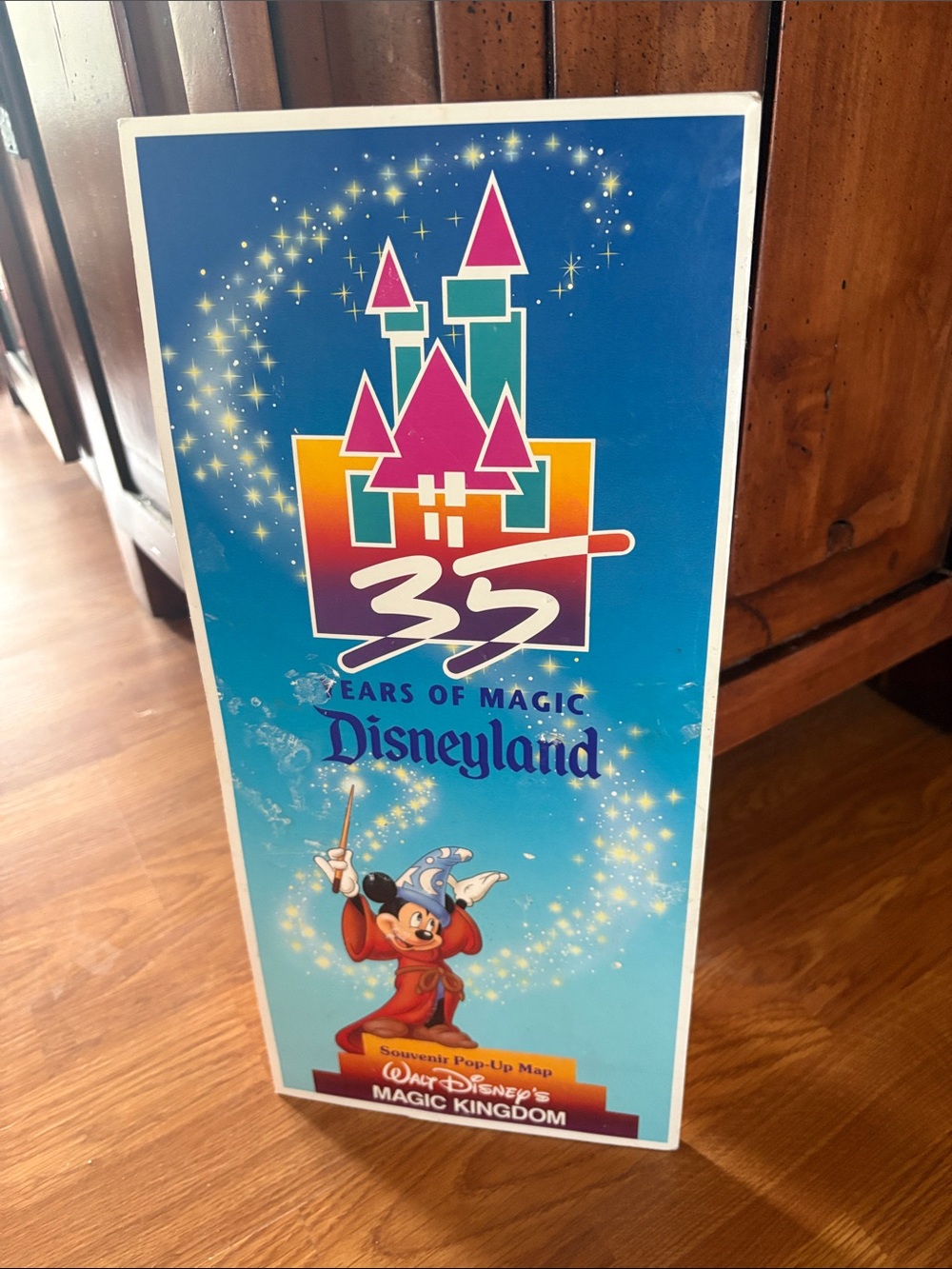 35 Years of Magic Disney Blue Castle Graphic Souvenir Pop-Up Map